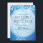Crystal Icy Snowflakes on Blue Winter Wedding Invitation<br><div class="desc">Crystal Icy Snowflakes Winter Christmas Wedding Rehearsal Dinner Couple's Shower Chistmas Holiday Party Customised Invitations. All the default text can be fully customised with your own wordings, and you can also change the fonts, sizes, text placement & colours of the text. To change the text only, use the personalise it...</div>