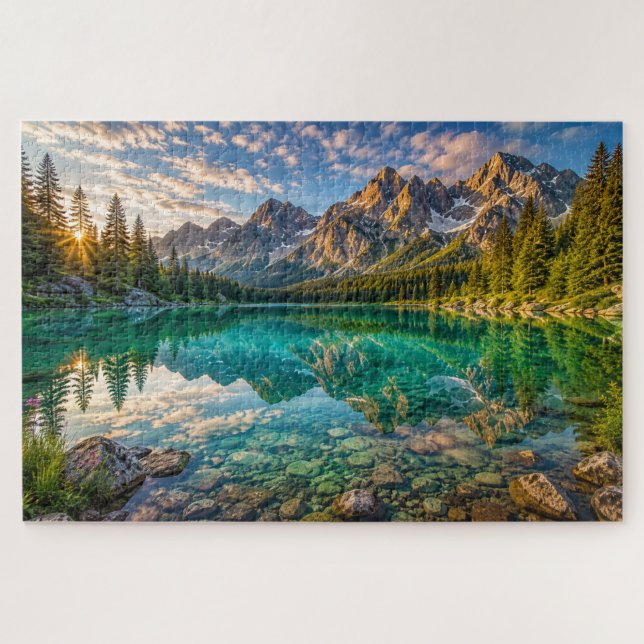 Crystal Lake Reflection Puzzle (Horizontal)
