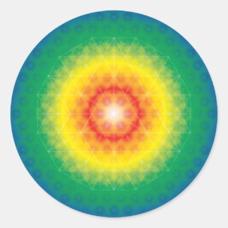 Crystal Mandala Classic Round Sticker