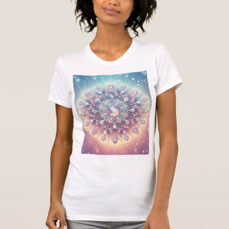 Crystal Mandala Royale — Pastel Jewels T-Shirt