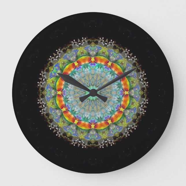 Crystal Mandala  Wall Clock (Front)