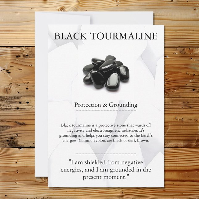 Crystal Meaning Card - Black Tourmaline (Creator Uploaded)