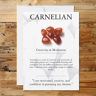 Crystal Meaning Card - Carnelian