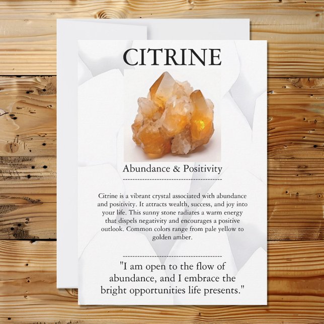 Crystal Meaning Card - Citrine (Creator Uploaded)