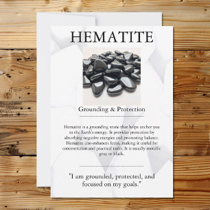 Crystal Meaning Card - Haematite