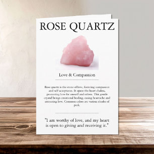 Crystal Meaning Card - Rose Quartz