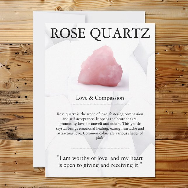 Crystal Meaning Card - Rose Quartz (Creator Uploaded)