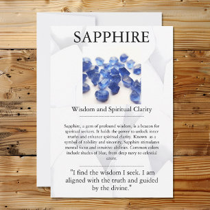 Crystal Meaning Card - Sapphire
