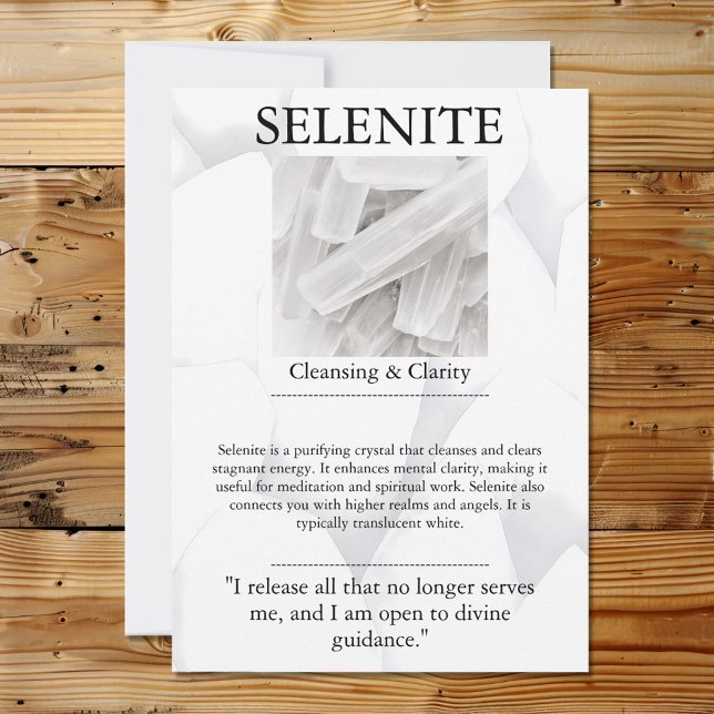 Crystal Meaning Card - Selenite (Creator Uploaded)