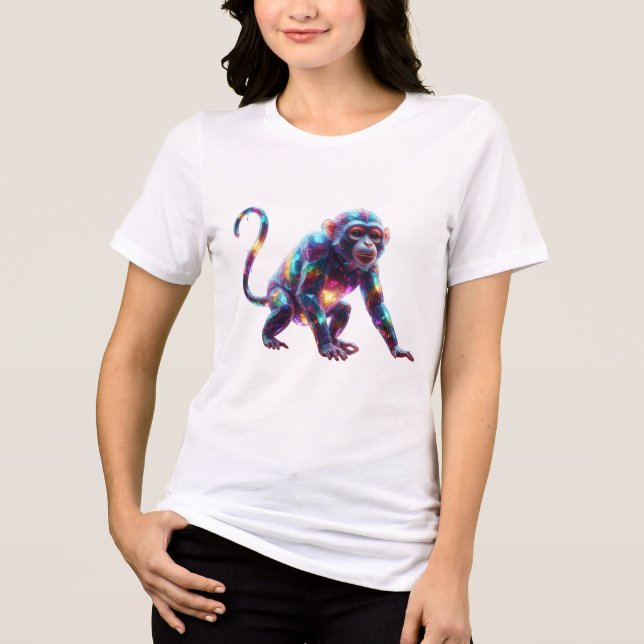 Crystal Monkey Art Tri-Blend Shirt (Front)