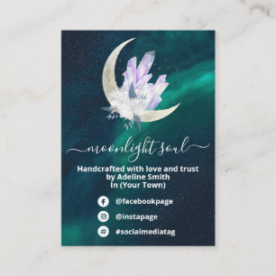 Crystal Moon Galaxy Spell Jar Kit Business Card