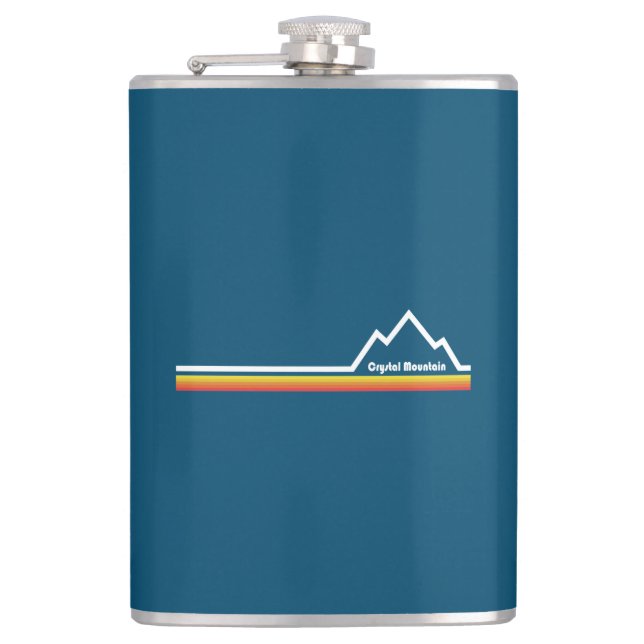 Crystal Mountain Hip Flask (Front)