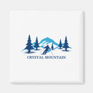 Crystal mountain michigan ski resort skiing skier magnet