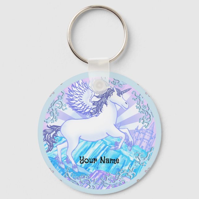 Crystal mountain Pegasus Key Ring (Front)