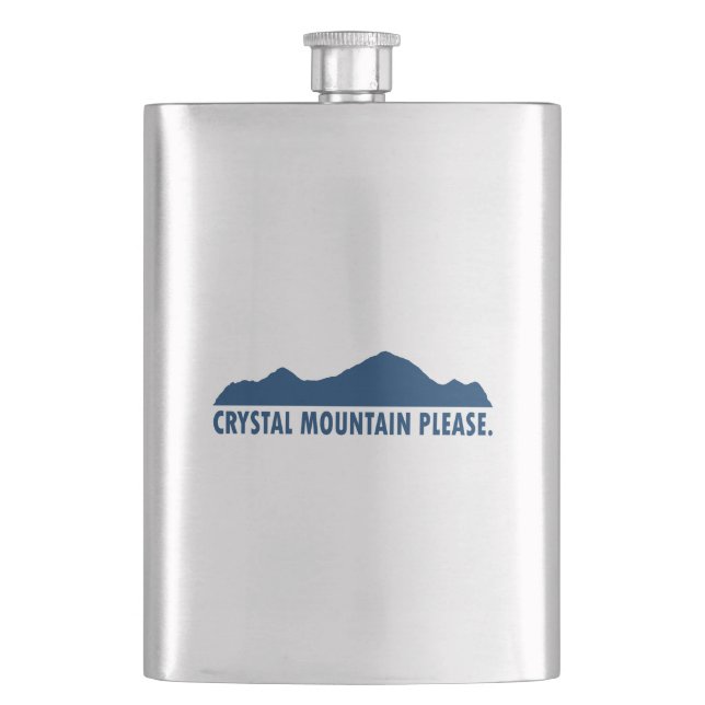 Crystal Mountain Please Hip Flask (Front)