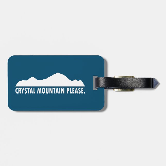 Crystal Mountain Please Luggage Tag (Back Horizontal)