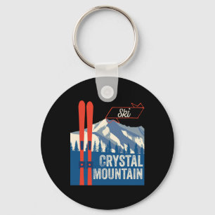 Crystal Mountain Ski Gear Crystal Mountain Mountai Key Ring