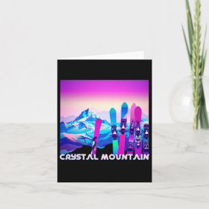Crystal Mountain Ski Retro 80's Style Skiing And S Card