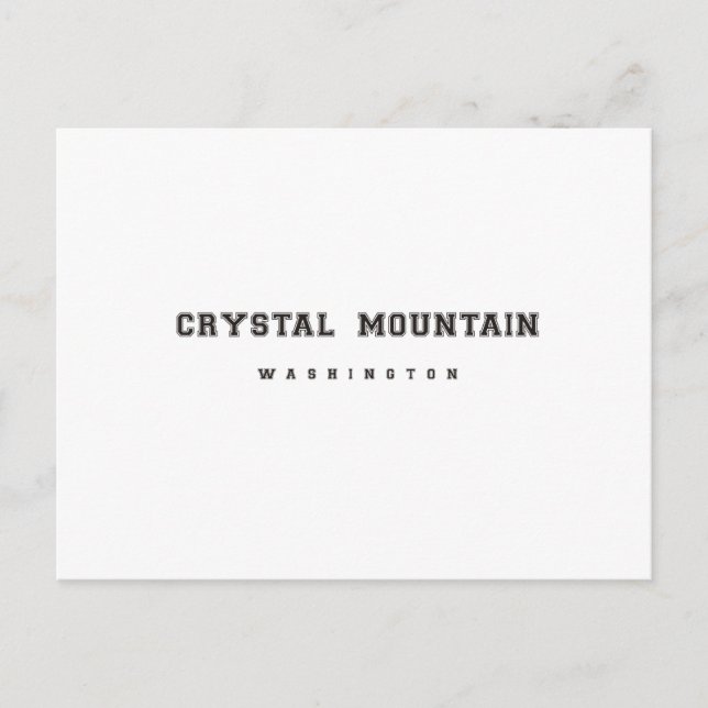 Crystal Mountain Washington Postcard (Front)