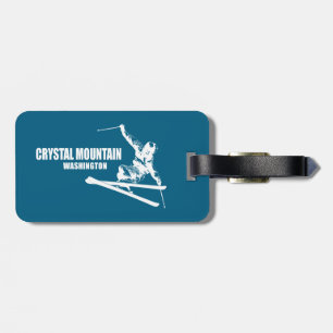 Crystal Mountain Washington Skier Luggage Tag