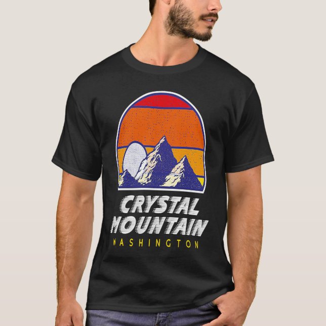 Crystal Mountain Washington  USA Ski Resort  BACK  T-Shirt (Front)