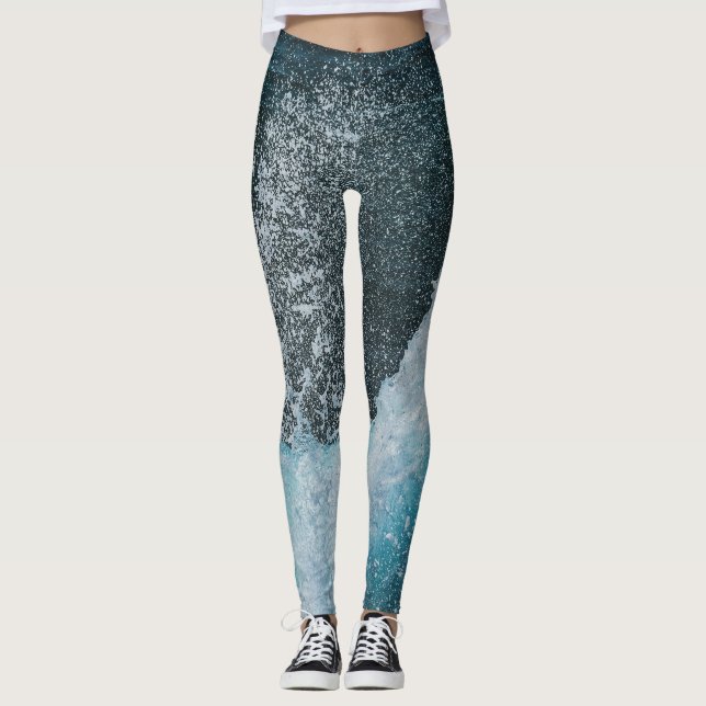  Crystal Ocean Waves Leggings (Front)