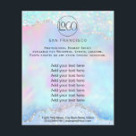 crystal opal FAUX iridescent Flyer<br><div class="desc">beauty salon professional makeup artist flyer</div>