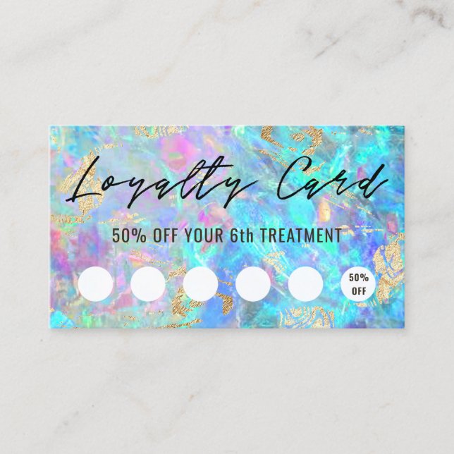 crystal opal texture loyalty card (Front)