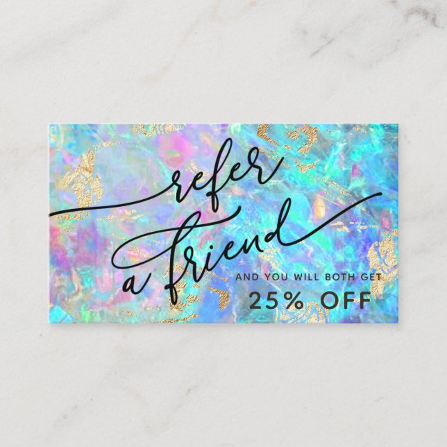  crystal opal texture referral card (Front)
