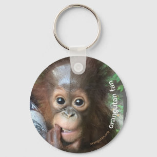 Crystal Orangutan Orphan Save Key Ring