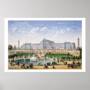 Crystal Palace, Sydenham, c.1862 (colour litho) Poster