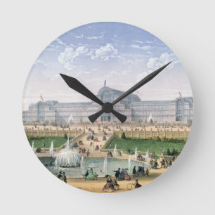 Crystal Palace, Sydenham, c.1862 (colour litho) Round Clock