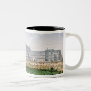 Crystal Palace, Sydenham, c.1862 (colour litho) Two-Tone Coffee Mug