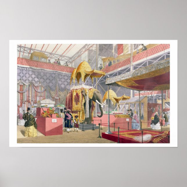 Crystal Palace, the Indian Court, pub. by Dickinso Poster (Front)