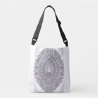 Crystal Peacock Wall Art | Geometric Peacock Line Crossbody Bag