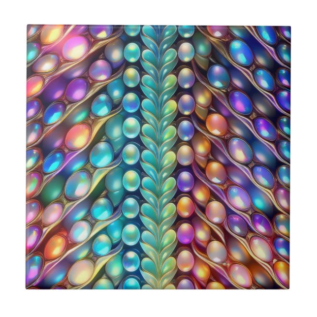 Crystal Pearl Design  Ceramic Tile (Front)