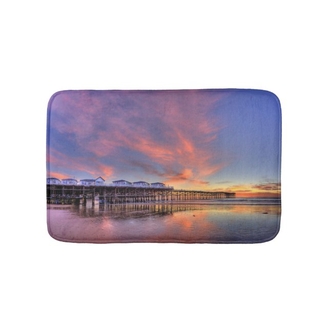 Crystal Pier Sunset Bath Mat (Front)