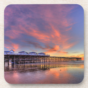 Crystal Pier Sunset Coaster