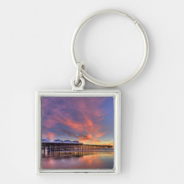 Crystal Pier Sunset Key Ring (Front)