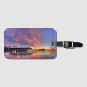 Crystal Pier Sunset Luggage Tag