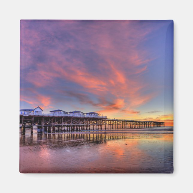 Crystal Pier Sunset Magnet (Front)