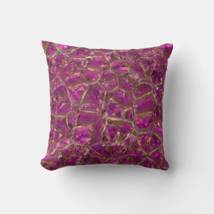 Crystal Pink and Gold Cushion