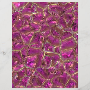 Crystal Pink and Gold Scrapbook Paper