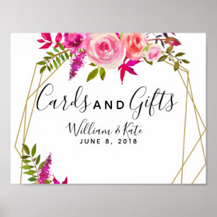 crystal Pink Peach Roses cards & gifts wedding Poster