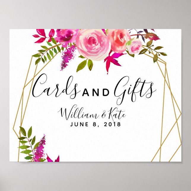 crystal Pink Peach Roses cards & gifts  wedding Poster (Front)