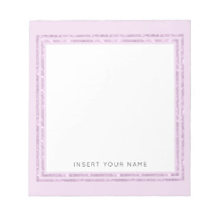 Crystal Pink Personalised Notepad 5.5" x 6"