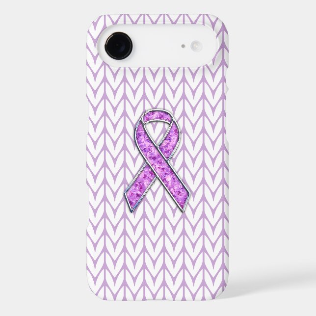 Crystal Pink Ribbon Awareness Knitting Case-Mate iPhone Case (Back)