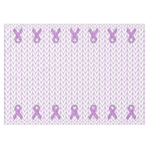 Crystal Pink Ribbon Awareness Knitting Tablecloth