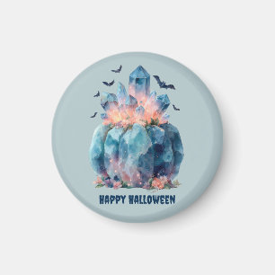 Crystal Pumpkin Halloween Magnet