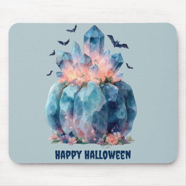 Crystal Pumpkin Halloween Mouse Pad (Front)